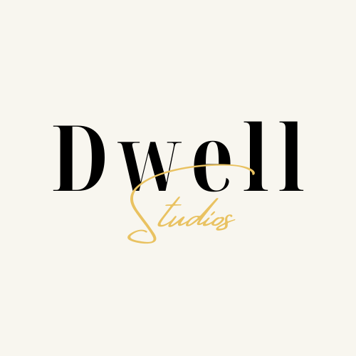 Dwell Studios' logo is a blend of modern elegance and creative flair, featuring clean lines and a touch of whimsy, courtesy of The Agency’s design expertise.