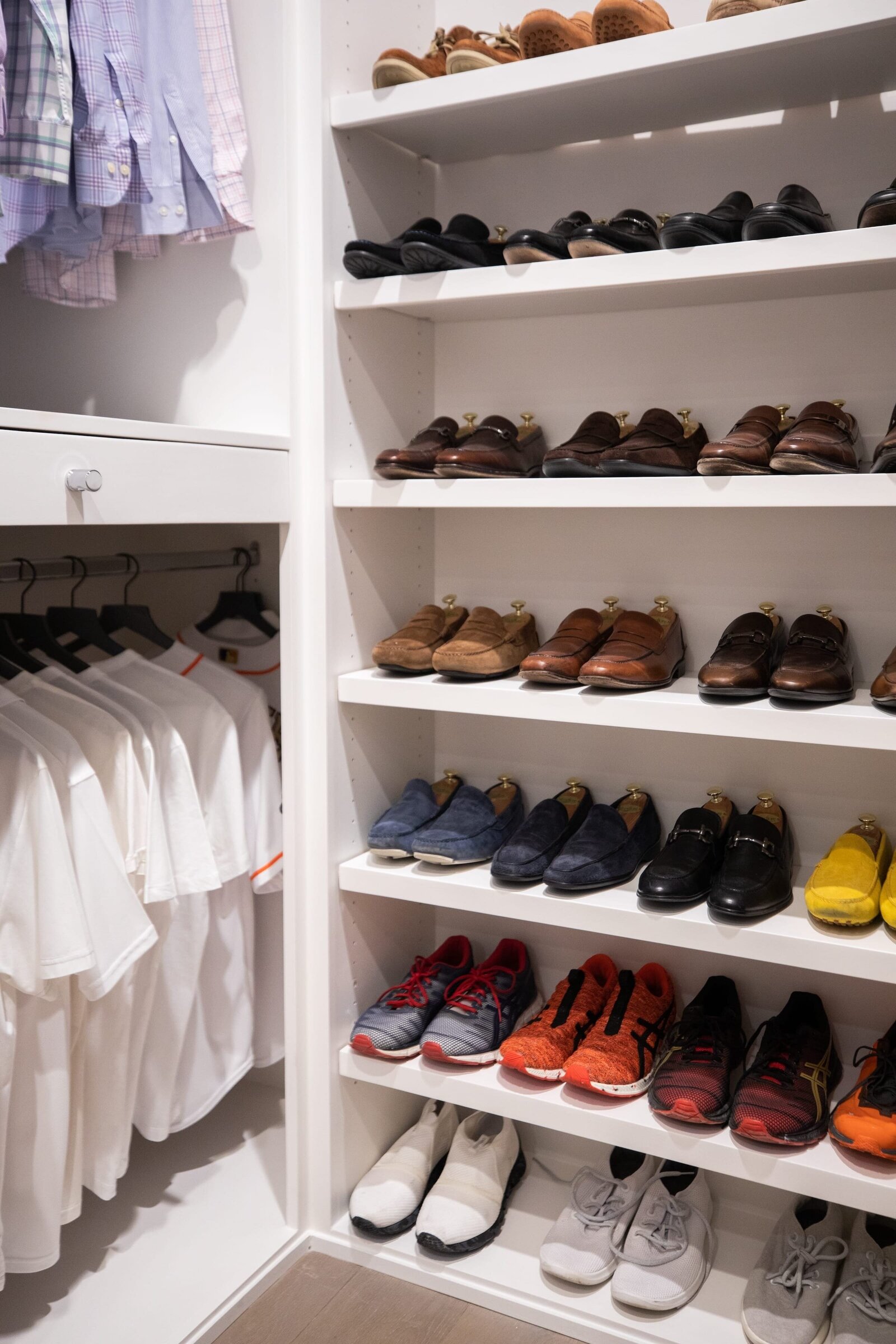 vision and hammer mens closet shoe shelves