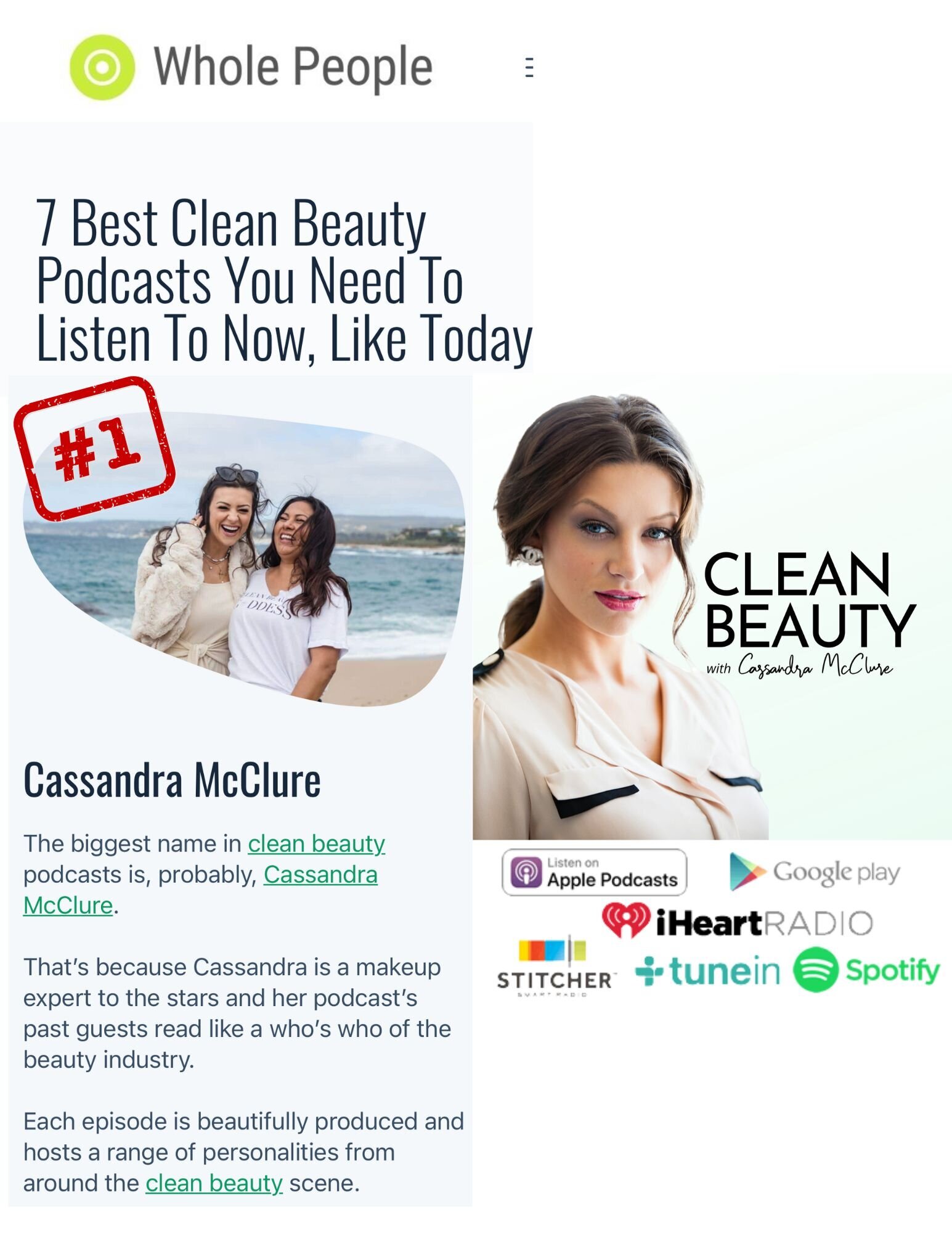 Clean Beauty Show voted #1 best beauty podcast