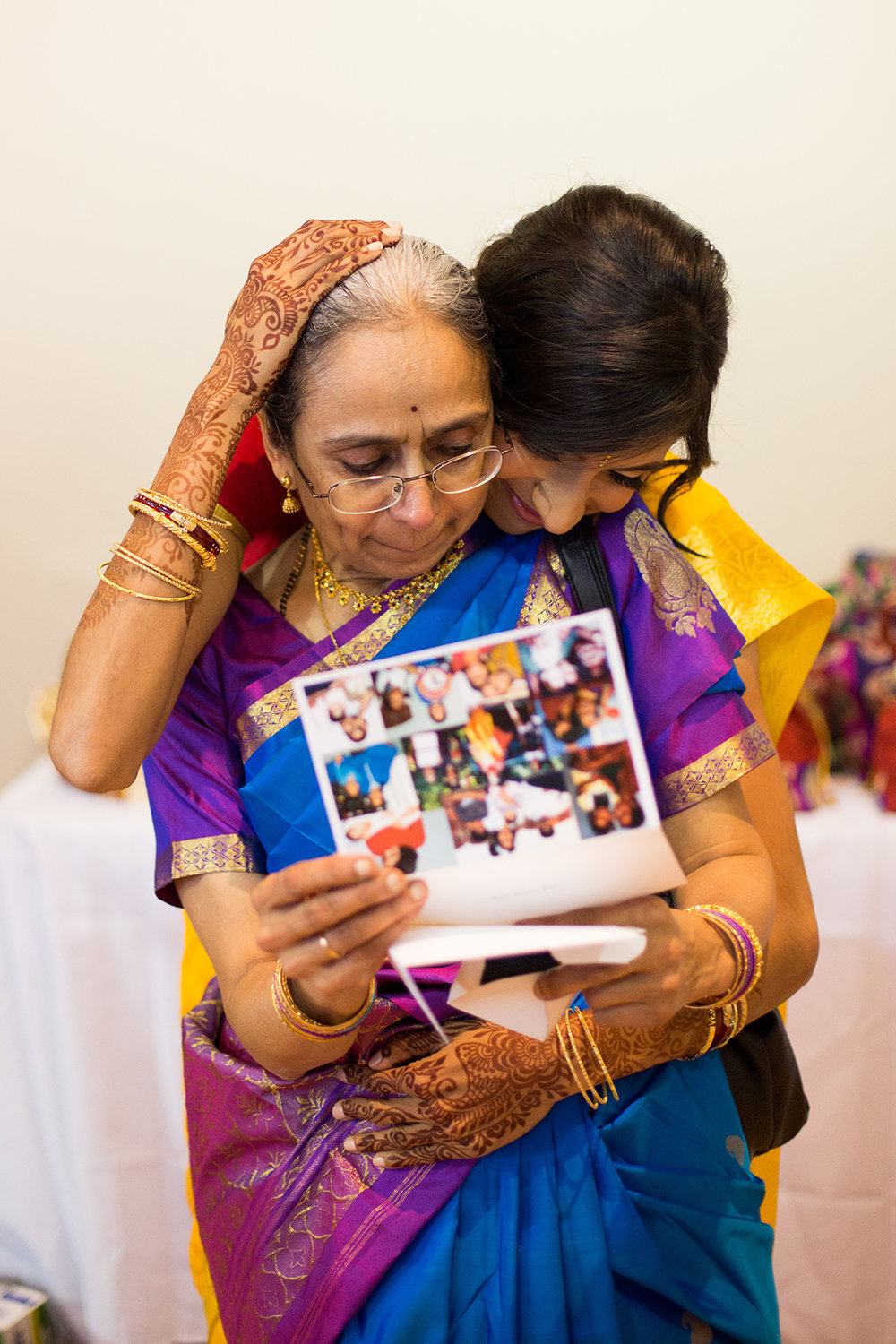 Sweet Moment Between and Indian Bride and Her Mother