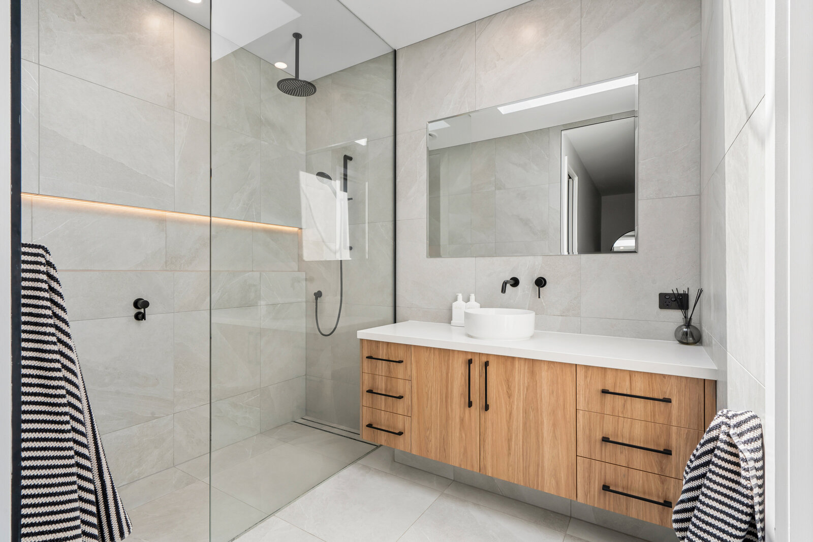 Modern bathroom makeover by AR Construction in South West VIC