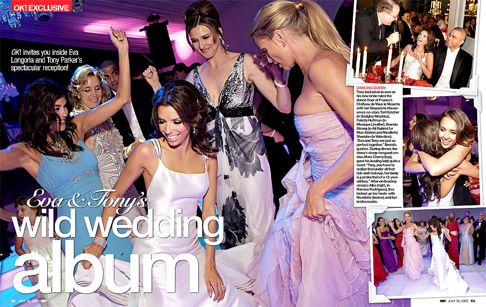 We were honored to work with Party Planner extraordinaire Mindy Weiss on Eva Longoria and Tony Parker's wedding and thrilled to be the exclusive photographers for six consecutive days in Paris, France. We floated on a yacht down the Seine, we spent the day at Coco Chanel's private residence, and ended with a spectacular wedding at the beautiful Château de Vaux-le-Vicomte. And very excited to have OK Magazine publish our photo on the cover of two issues; The "Wedding of The Year", and "Wedding Party of The Year" and ran many of our images throughout both articles.