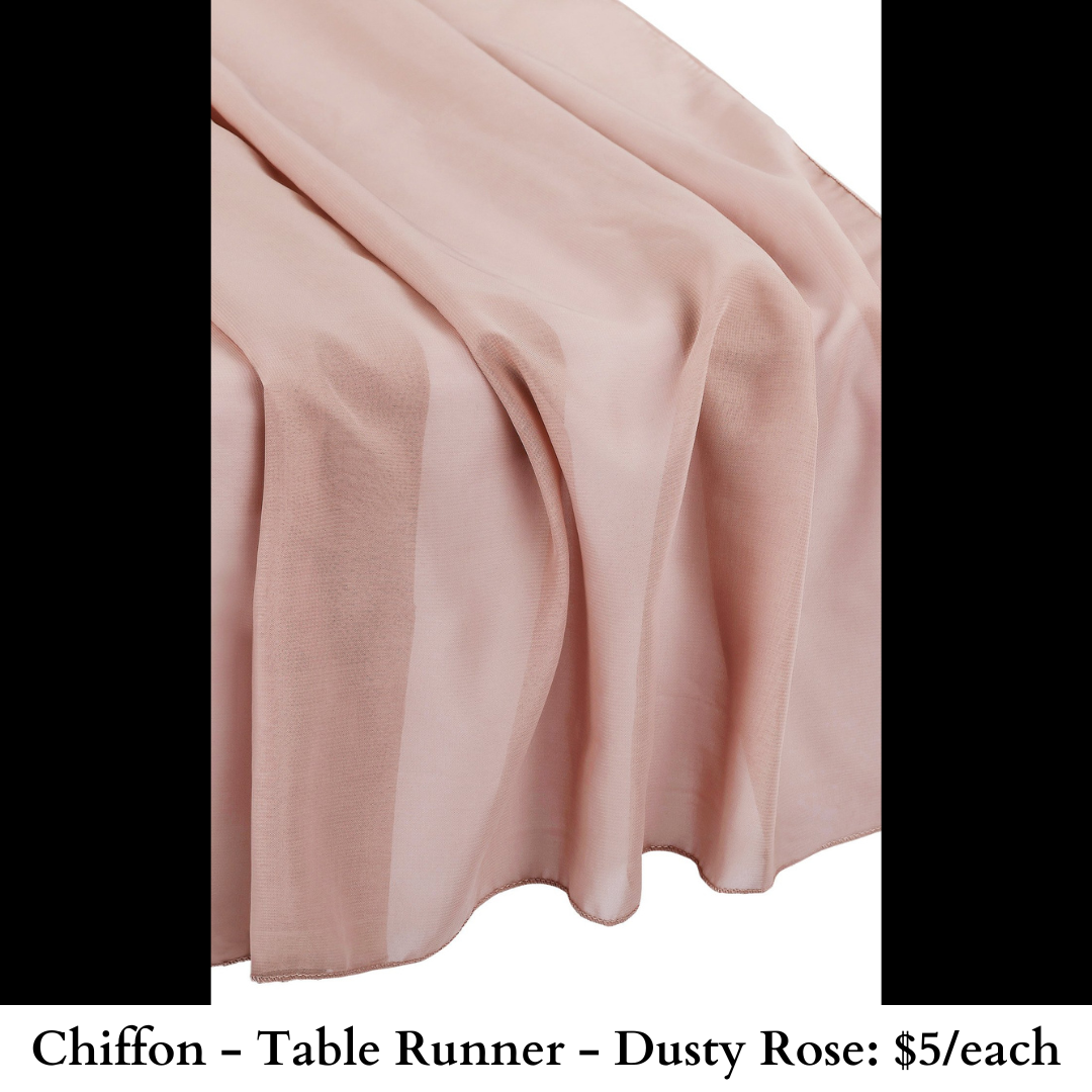 Chiffon-Table Runner-Dusty Rose-718