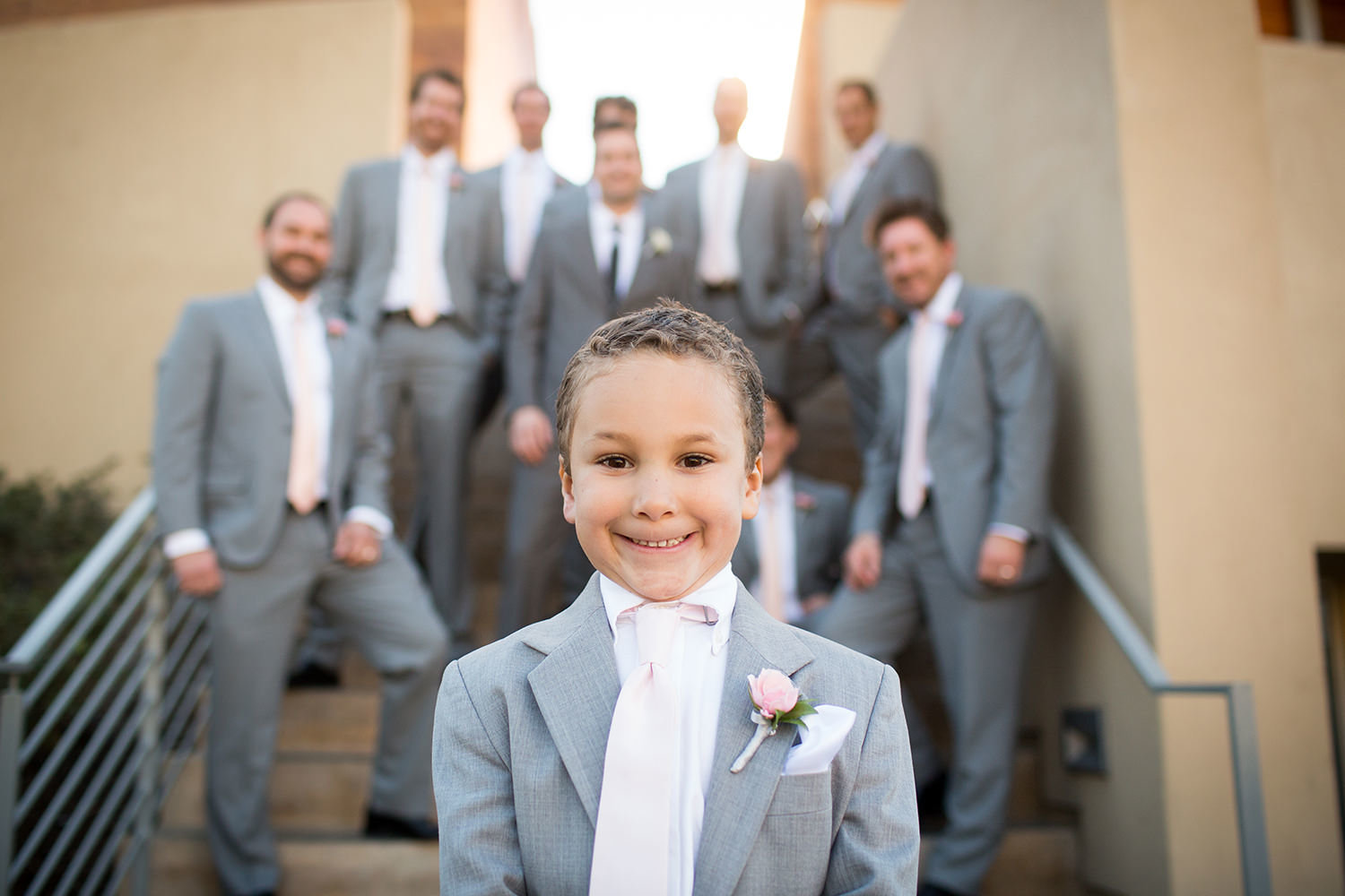 ring bearer with a huge smile