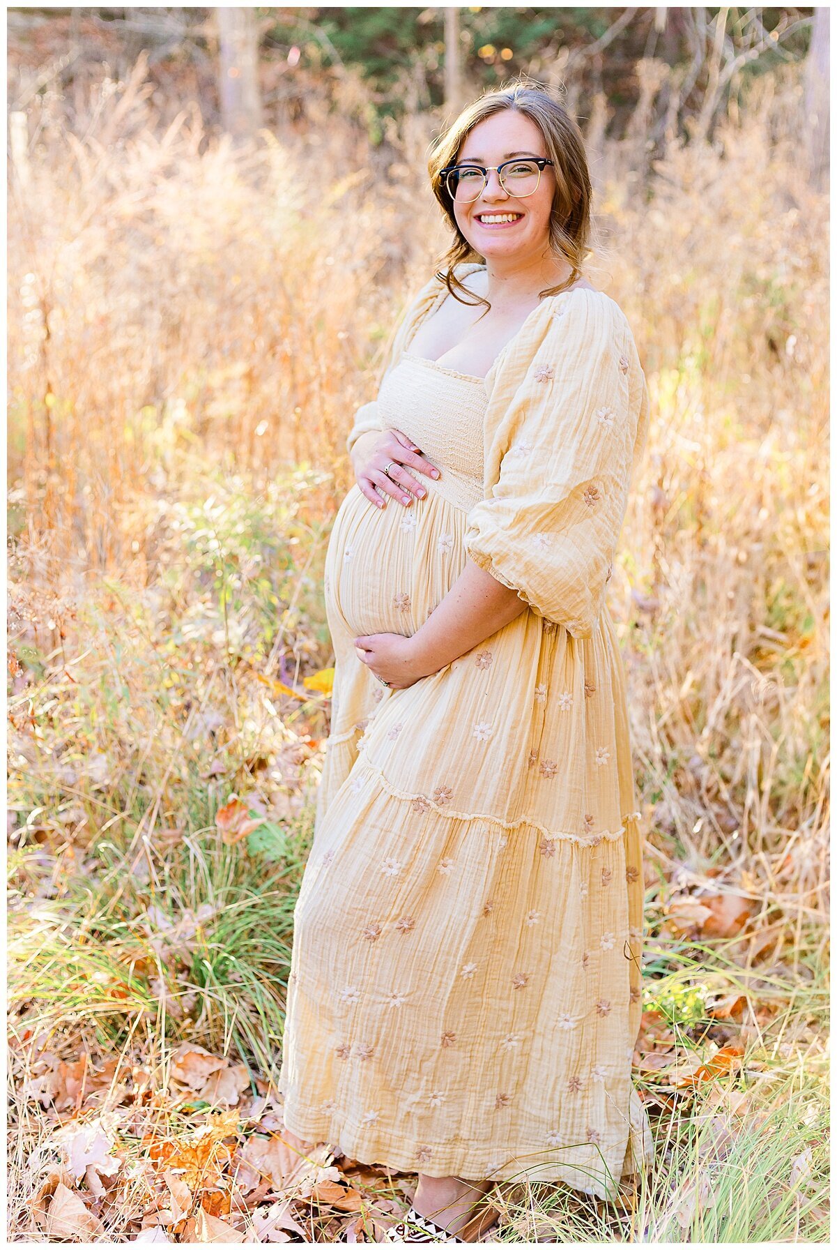 Mama to be during a beautiful outdoor session taken by a Wexford PA Maternity Photographer