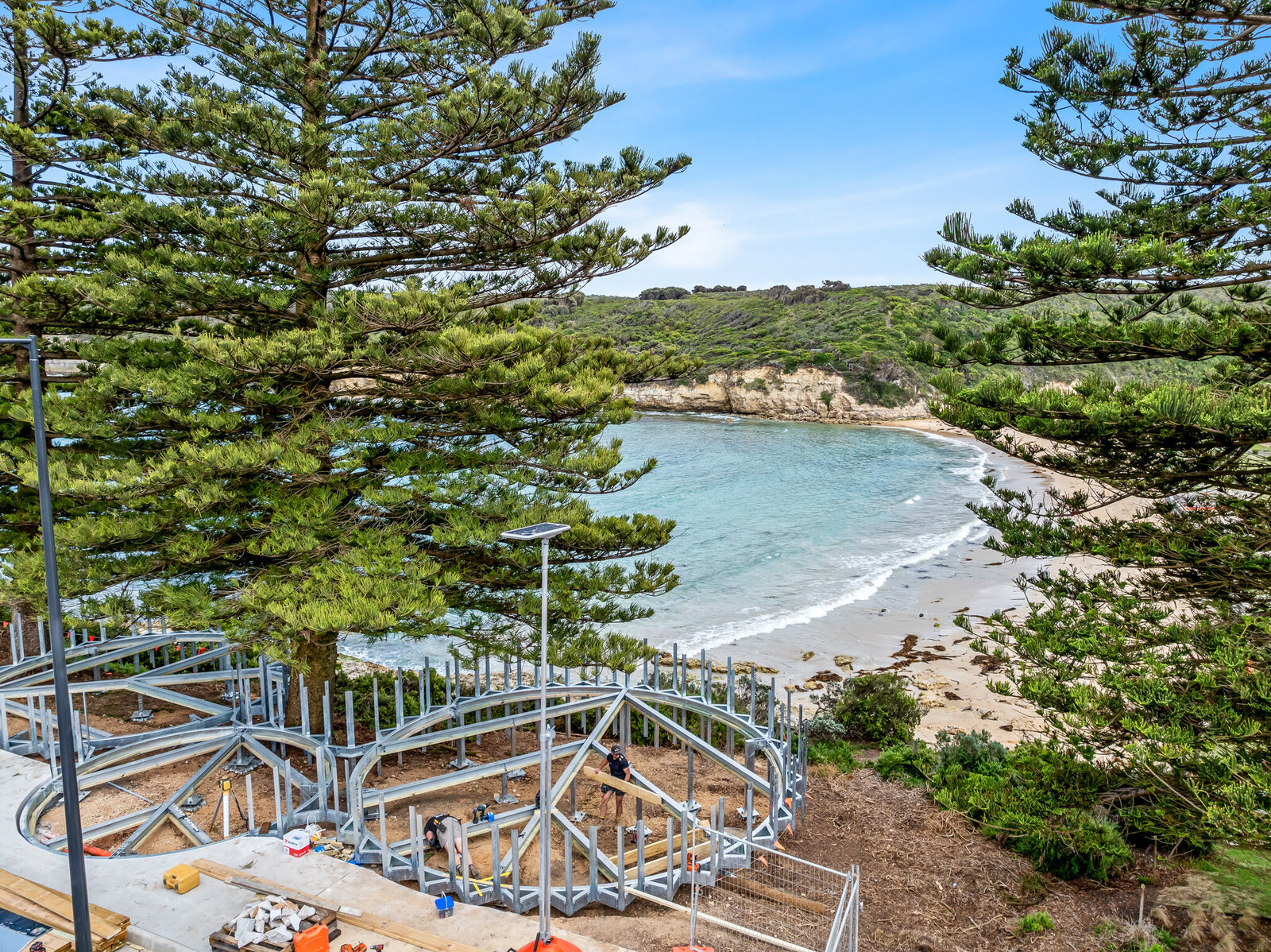 Retaining and structural works on civil project site