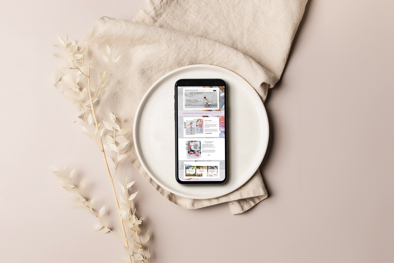 Prioritizing mobile user experience, The Agency crafts an accessible and intuitive digital space for wellness enthusiasts as shown on this smartphone.