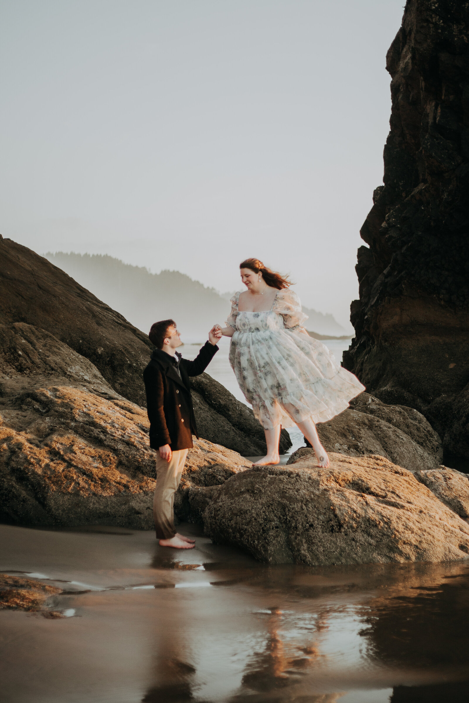 Whimsical Oregon Coast Engagement Shoot-56