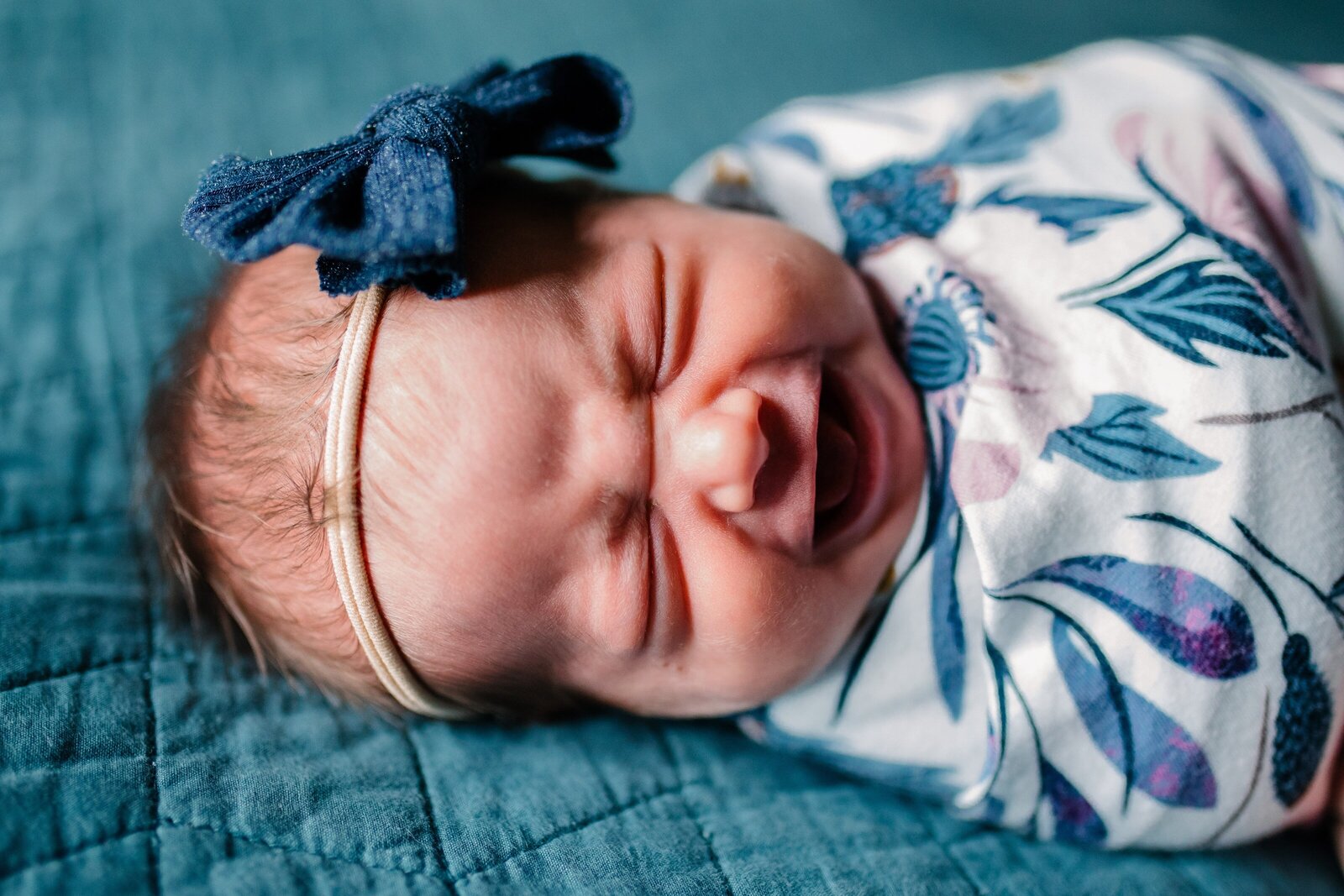 Newborn photography baby crying