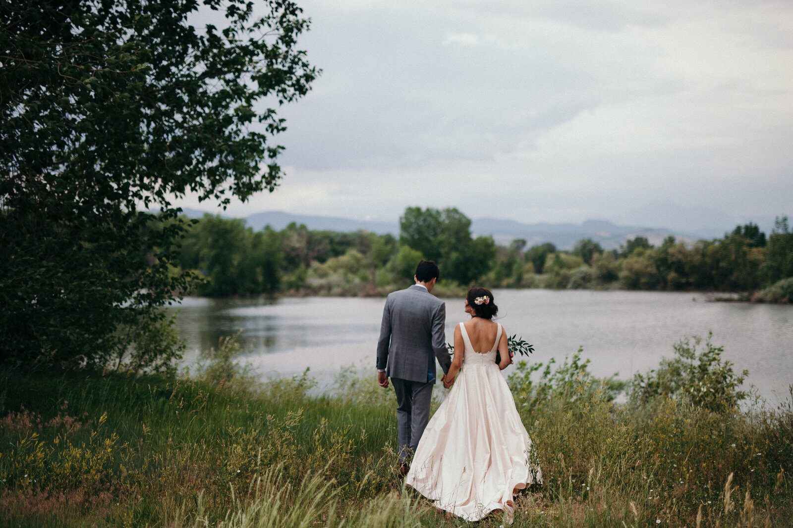 outdoor wedding couple portraits in Longmont Colorado