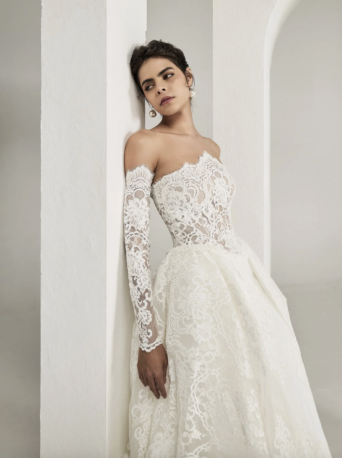 Lace ballgown wedding dresses in Denver CO. Mimi's Couture Bridal at Little White Dress. LWD Bridal Shop.