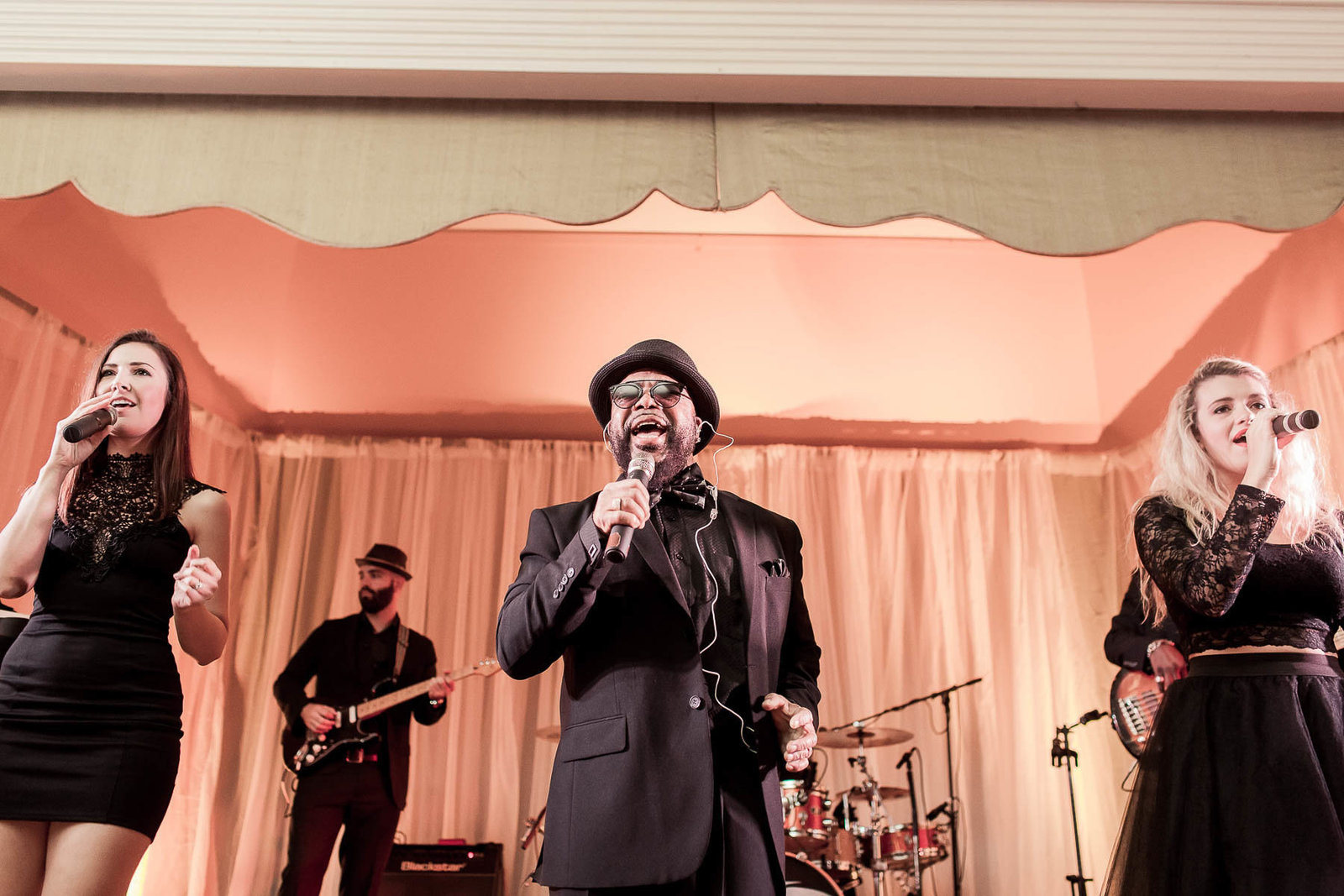 Papa Sol Band plays at reception, Hibernian Hall, Charleston, South Carolina