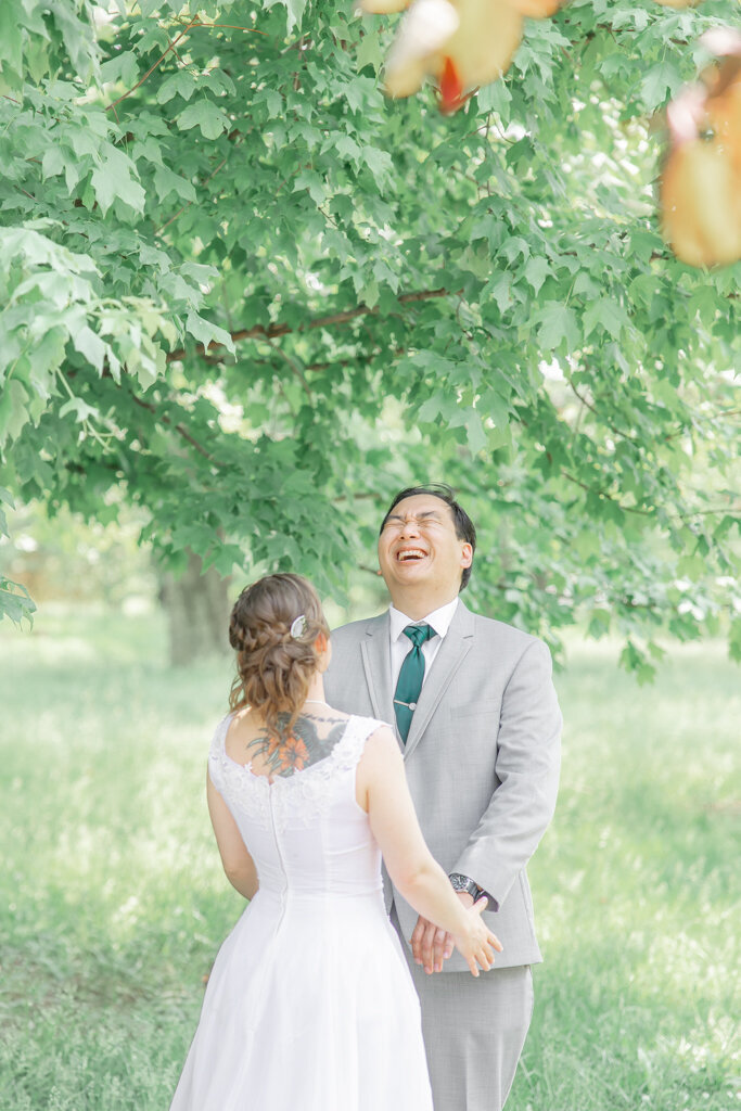 first looks in forest park-stl wedding photographer-erika rene photography