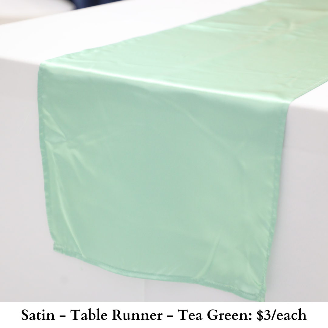 Satin-Table Runner-Tea Green-116