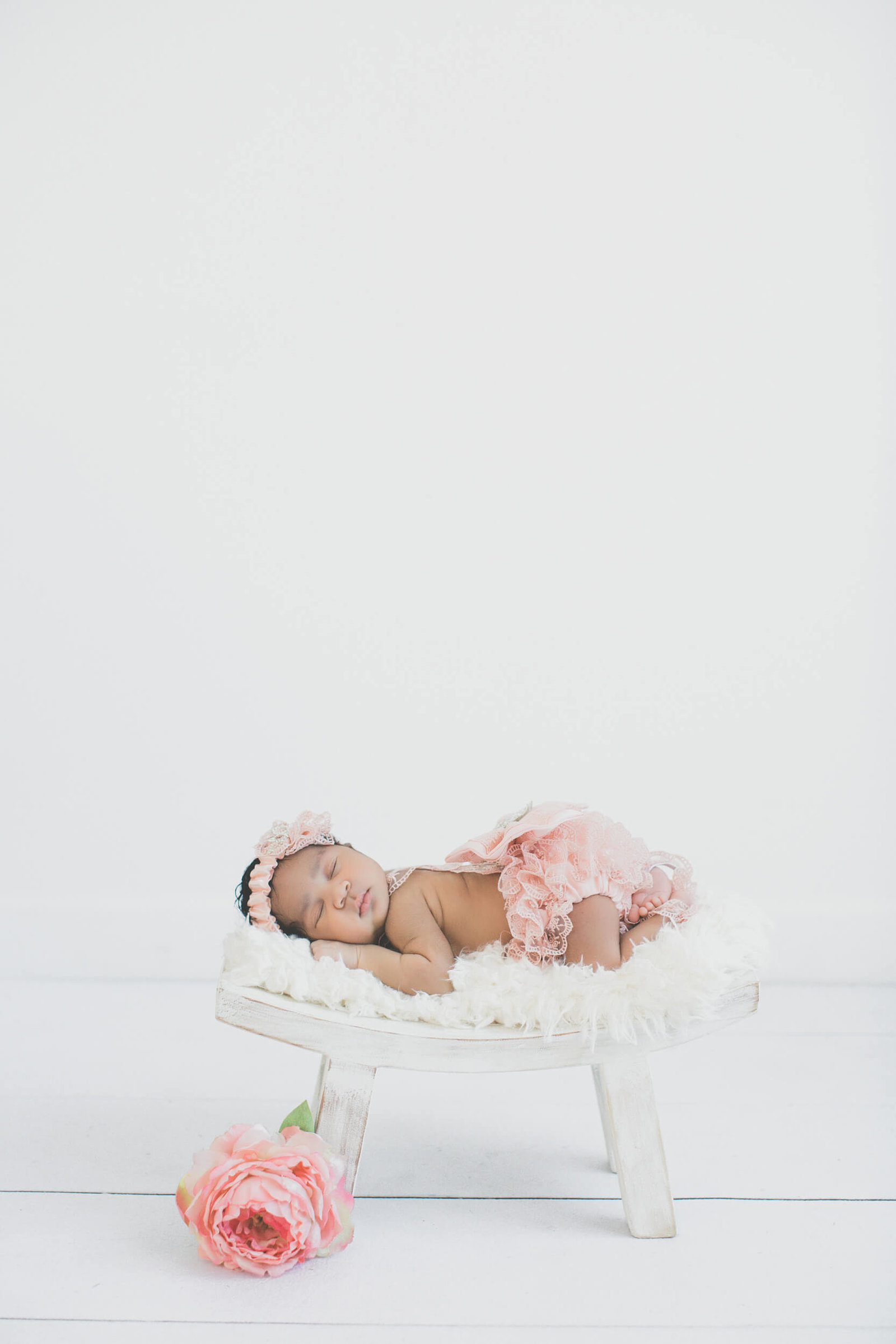 newborn little girl photo session