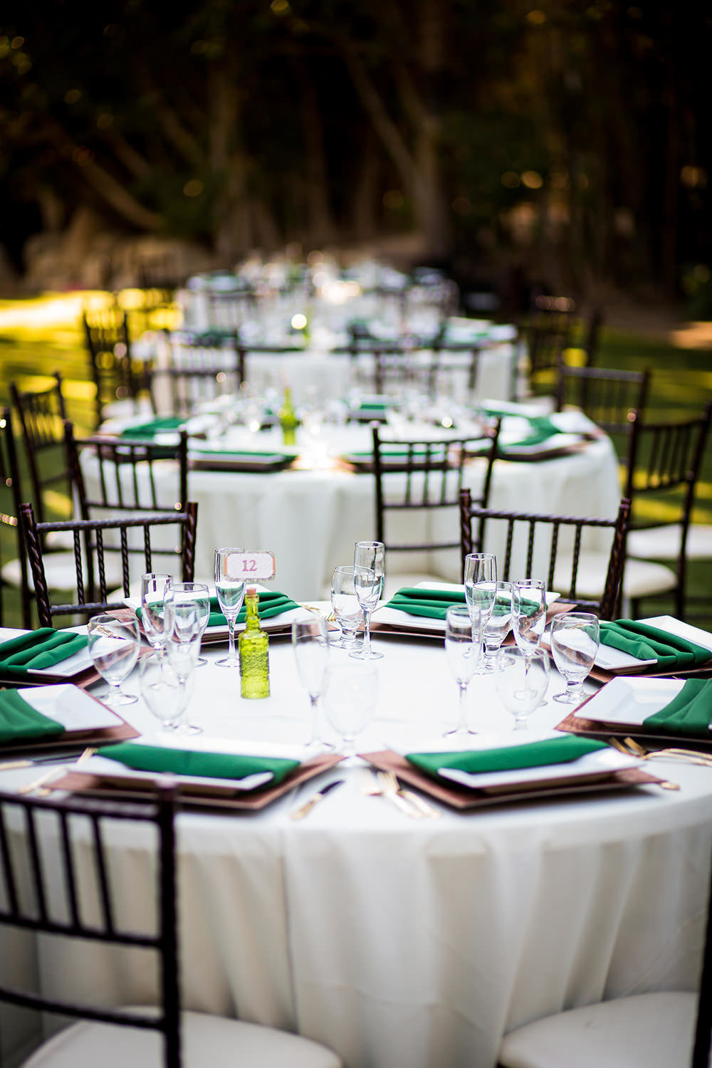 reception with green and brown
