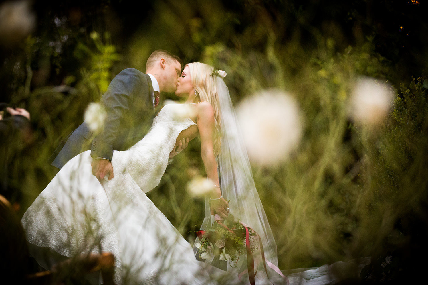 Creative and romantic wedding portrait at Green Gables