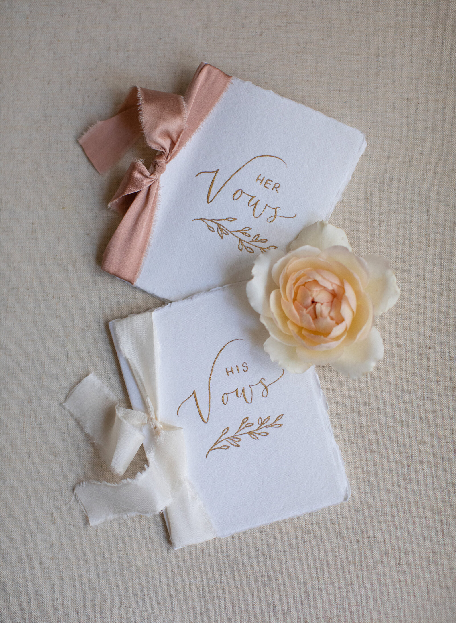 His and Hers Custom Vow Books