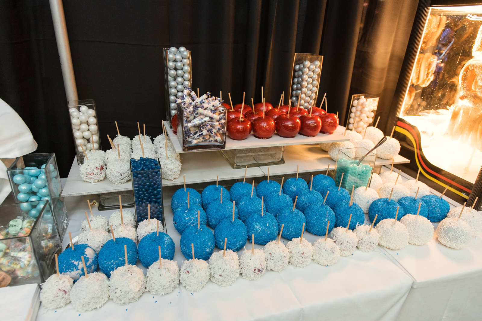 Candy apple dessert table at Cradle of Aviation