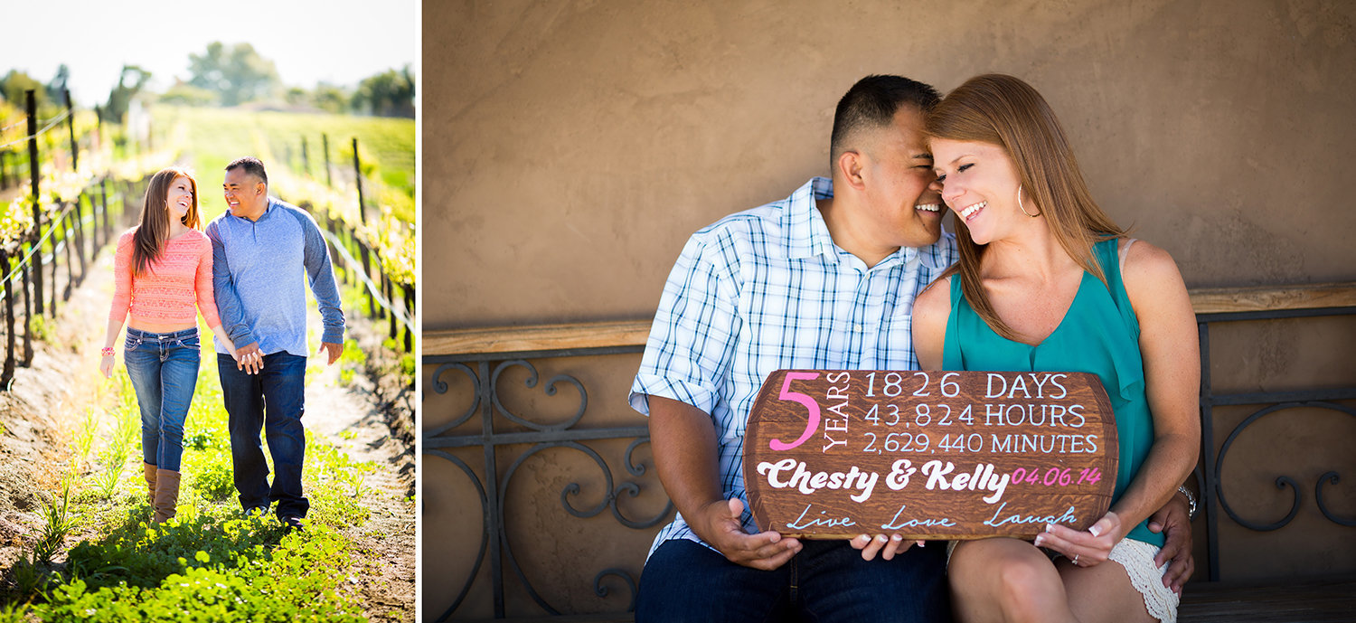 Temecula Vinery  engagement photos cute save the date sign