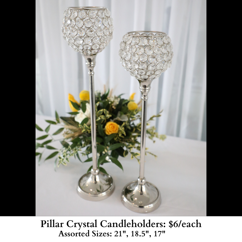 Pillar Crystal Candleholders-491