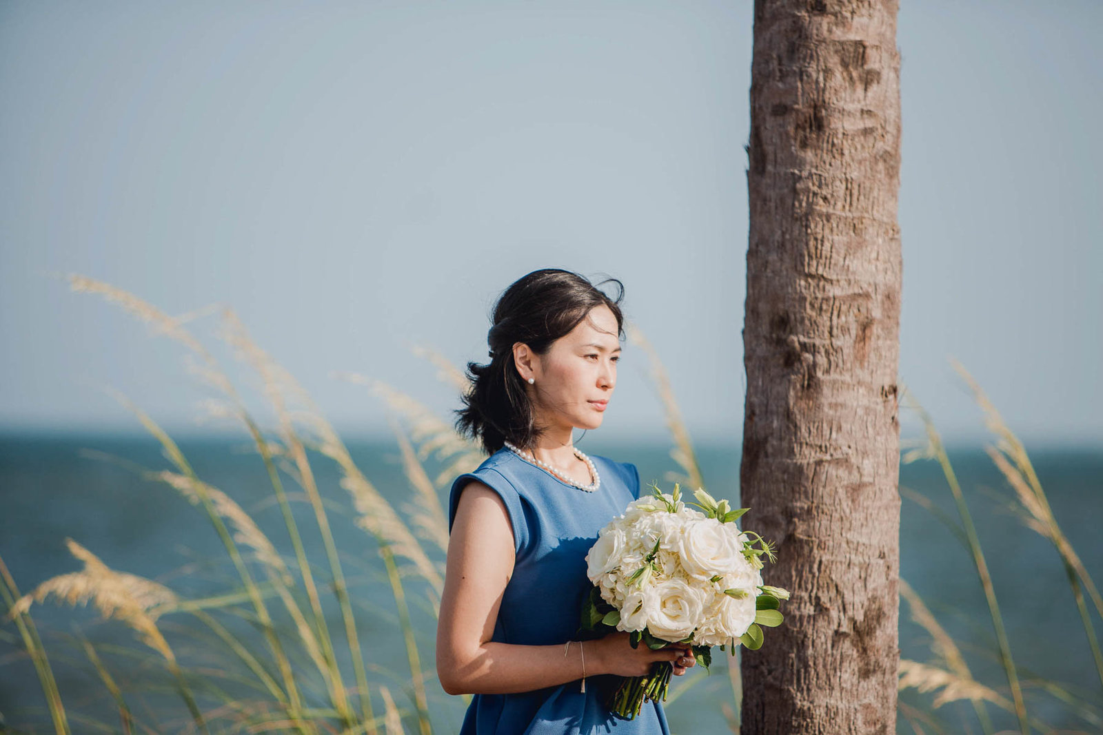 Bridemaid stands at altar, Seabrook Island Club, Charleston, South Carolina