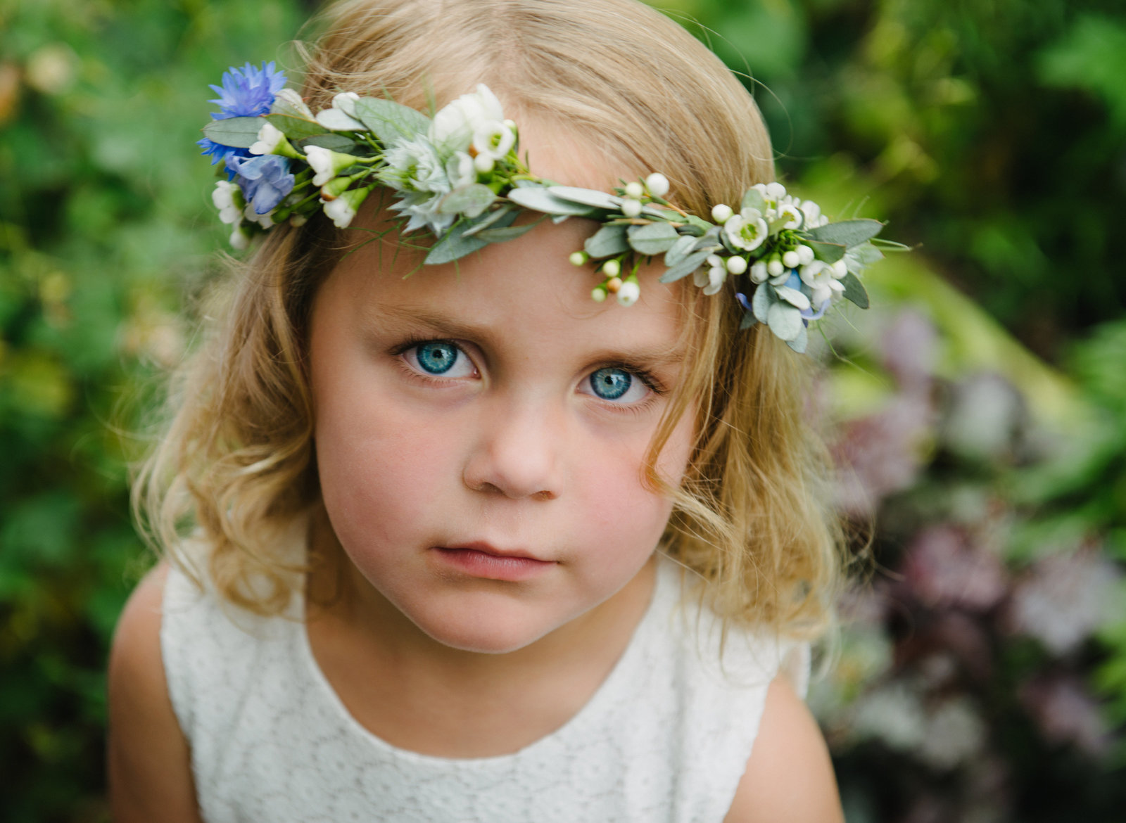 flower girl with floral crown