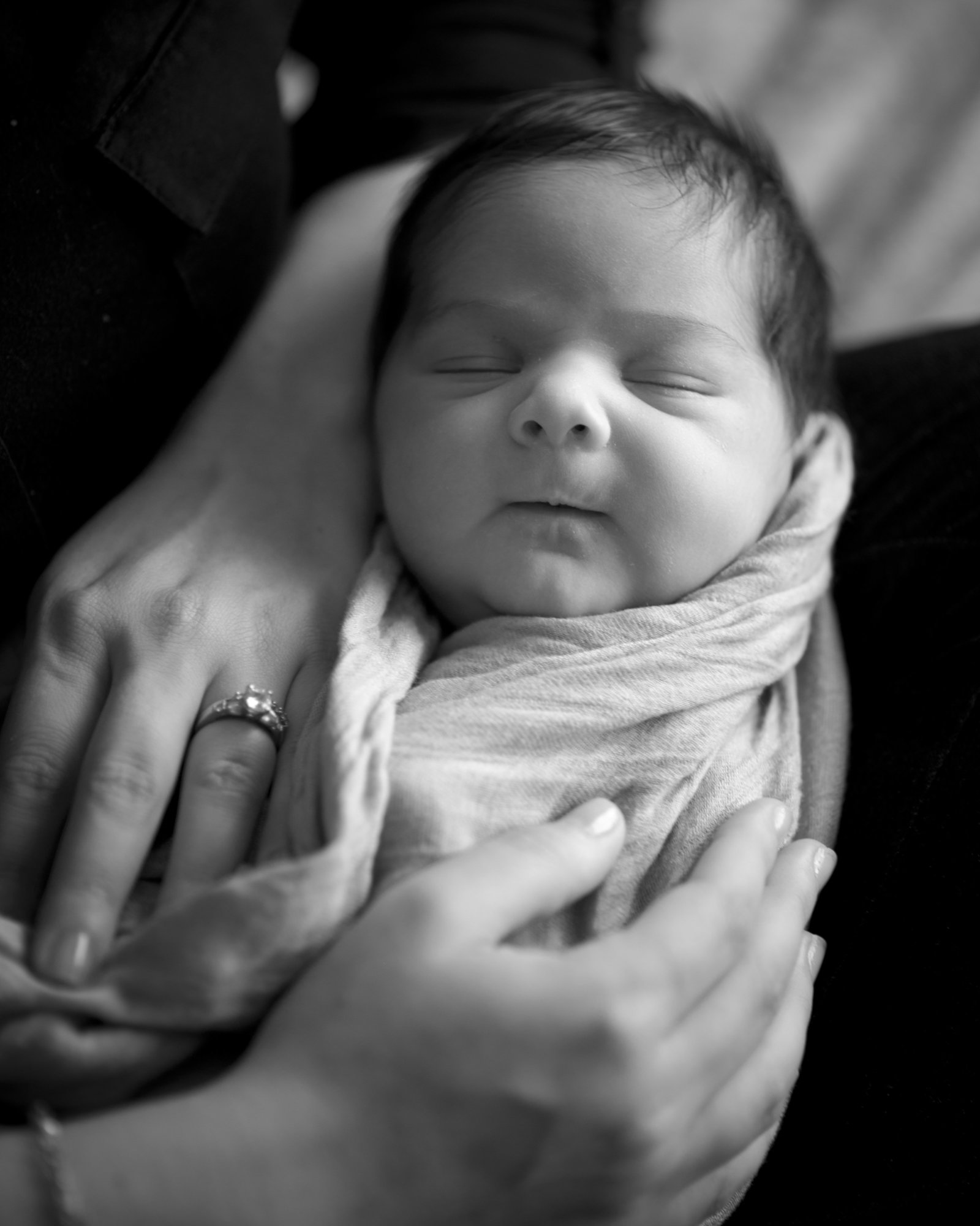 Black and white fine art newborn Photographer in Orange Park, FL