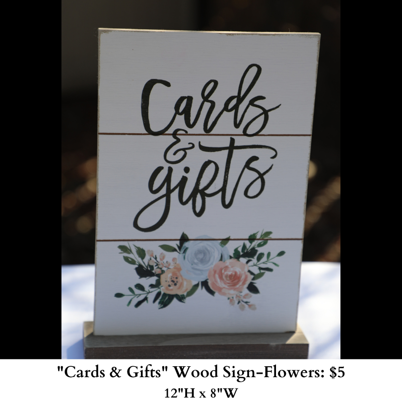Cards & Gifts-Wood Sign-Flowers-753