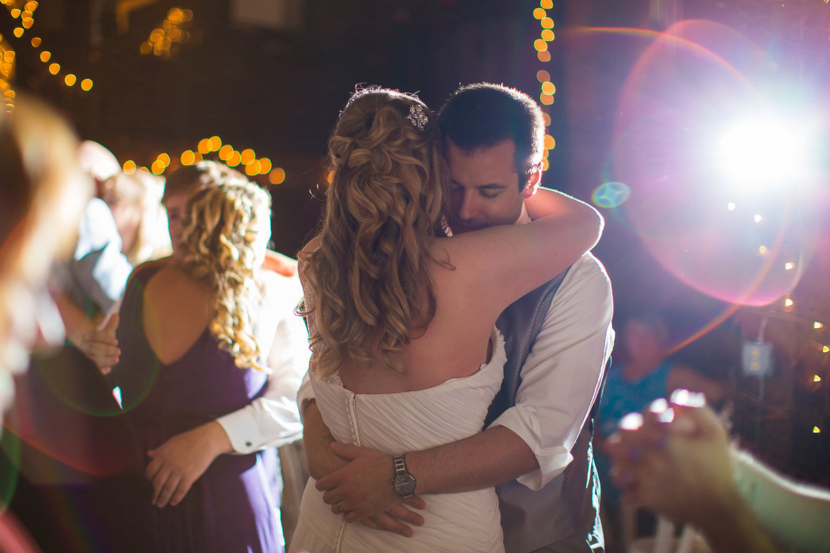 a couple dancing at their wedding at ostertag vistas in maryland