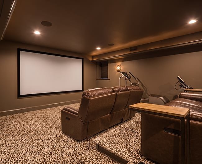 in-home movie theater room
