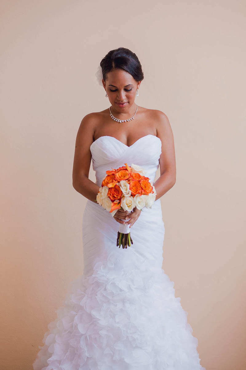 Bride poses, Jamaican Destination Wedding, Iberostar Rose Hall Suites, Montego Bay