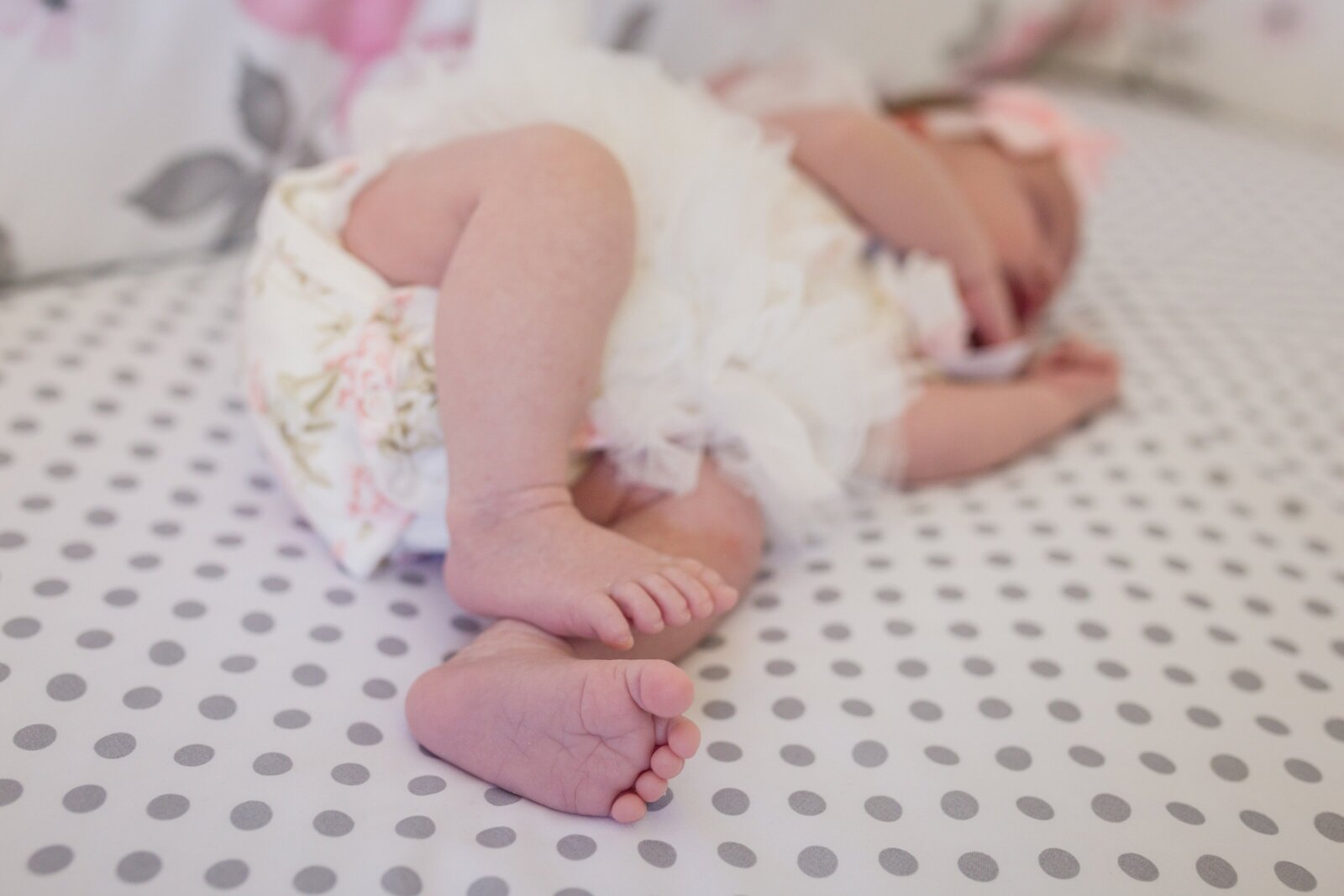 Sweet newborn baby girl feet photo by Jennifer Beal Photography