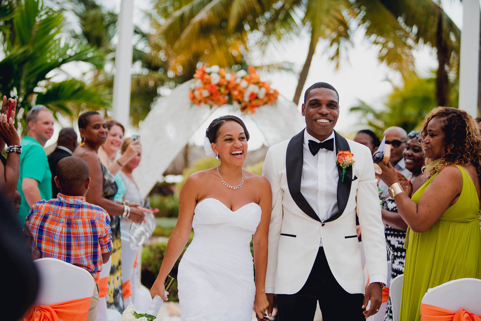 Bride and groom are announced, Jamaican Destination Wedding, Iberostar Rose Hall Suites, Montego Bay