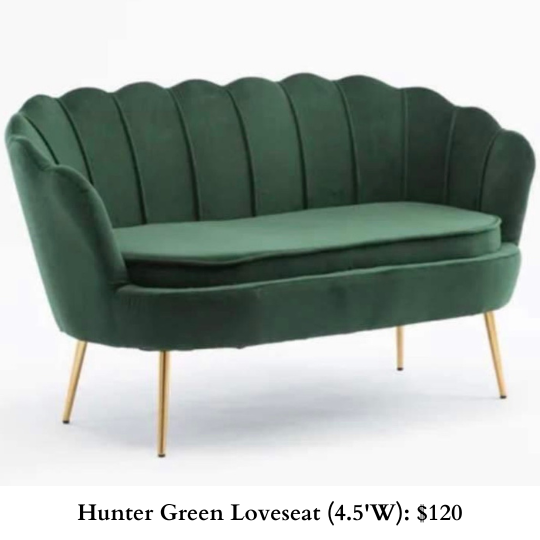 Hunter Green Loveseat-958
