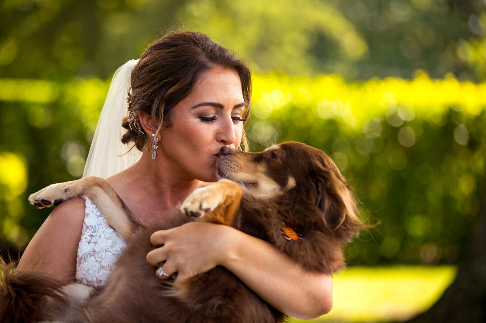pinecroft-mansion-cincinnati-wedding-bride-dog