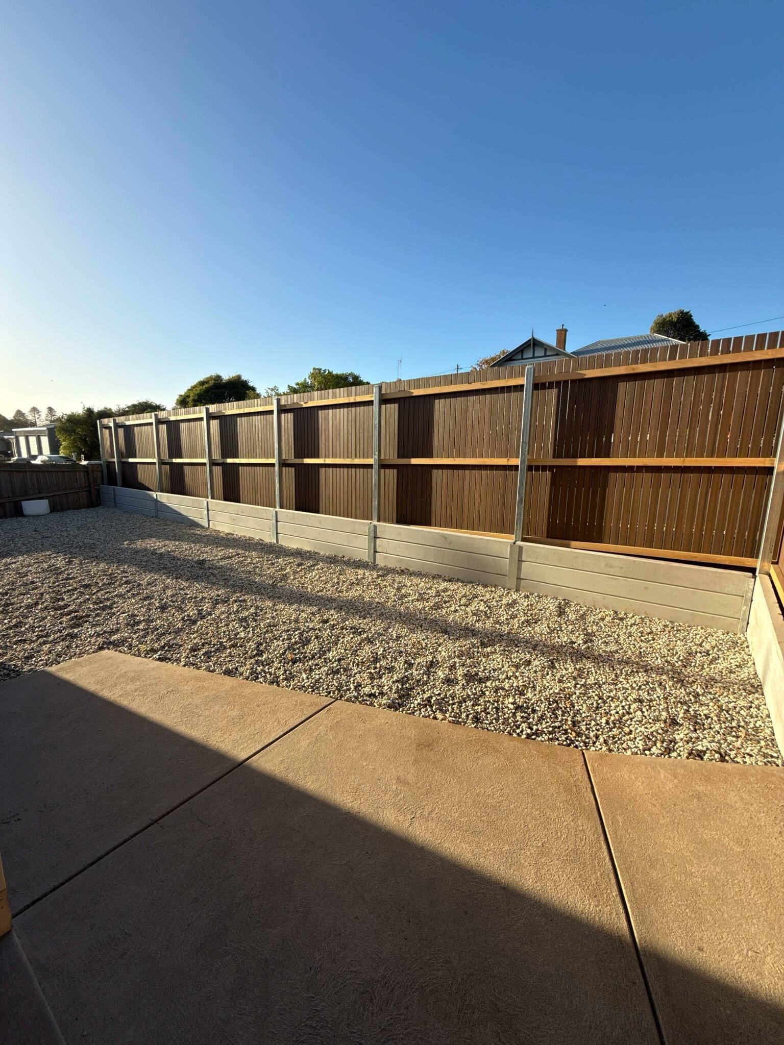 Backyard fencing upgrade by AR Construction in South West VIC