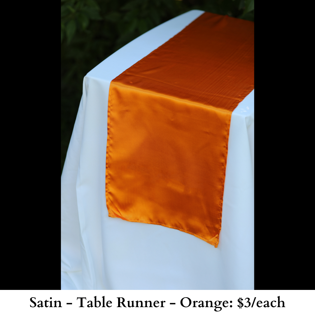 Satin-Table Runner-Orange-405