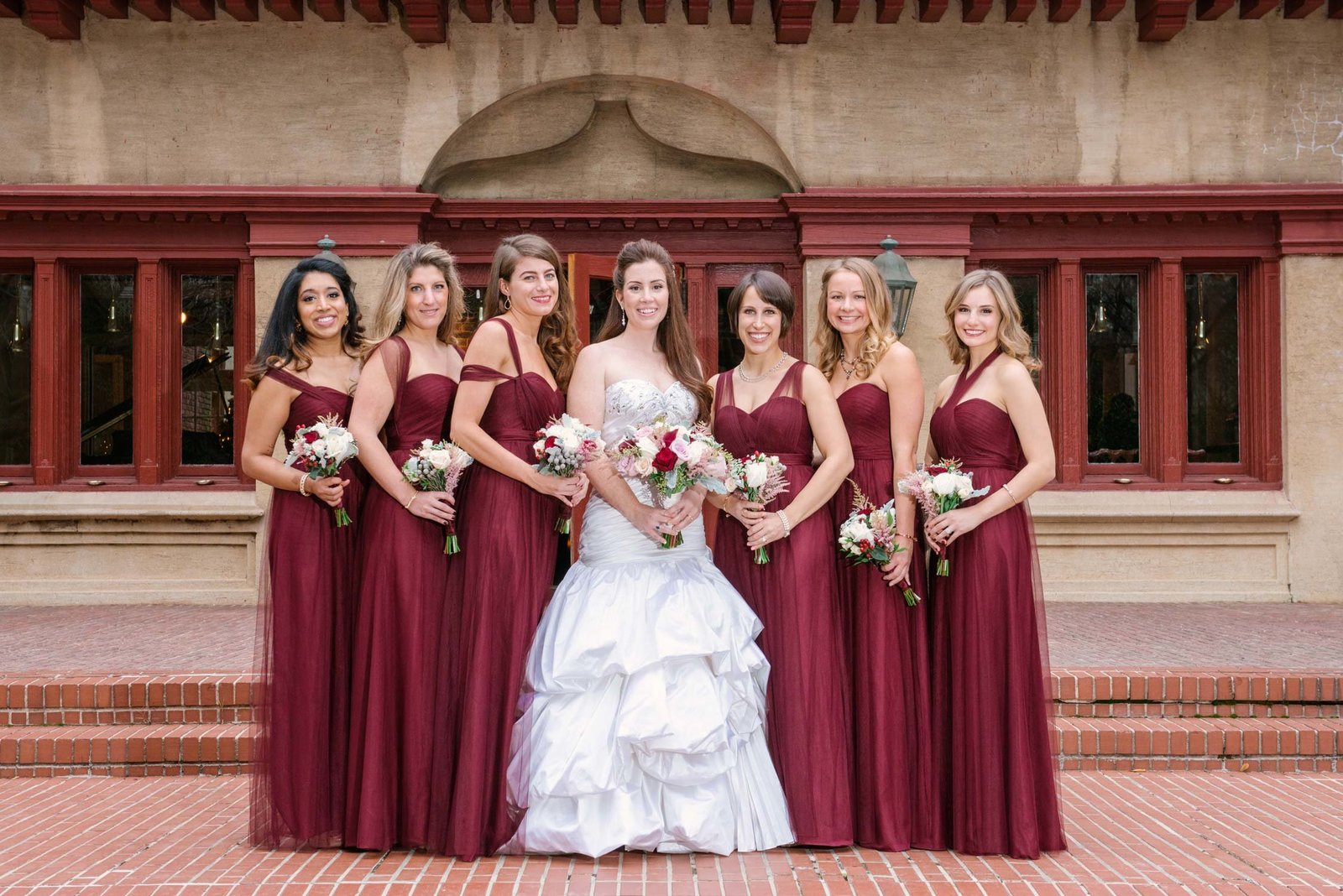 Bride and her bridesmaids at Coindre Hall