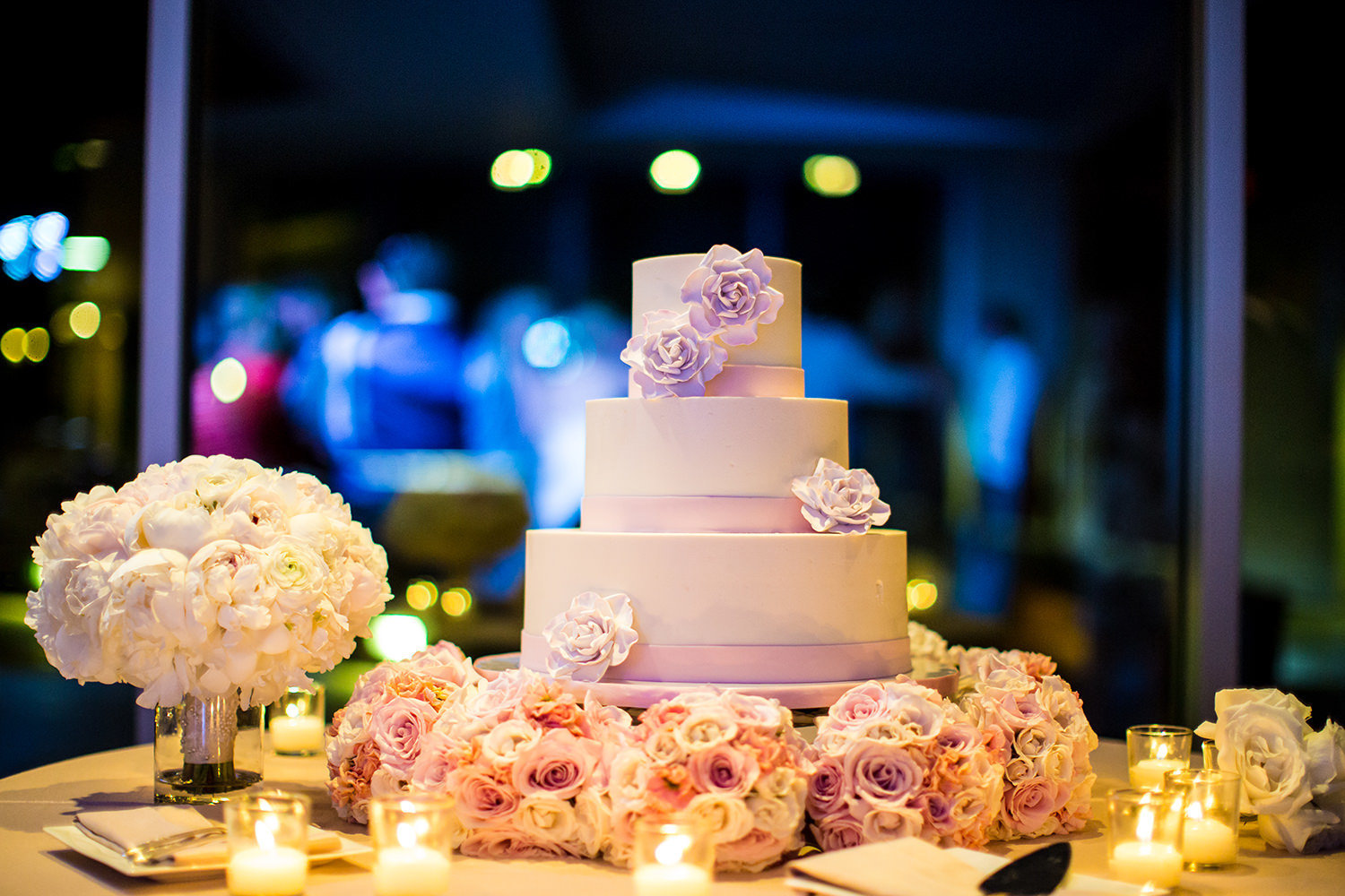 cake table with candles
