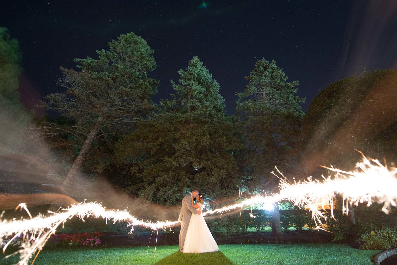 Sparkler night photo at East Wind