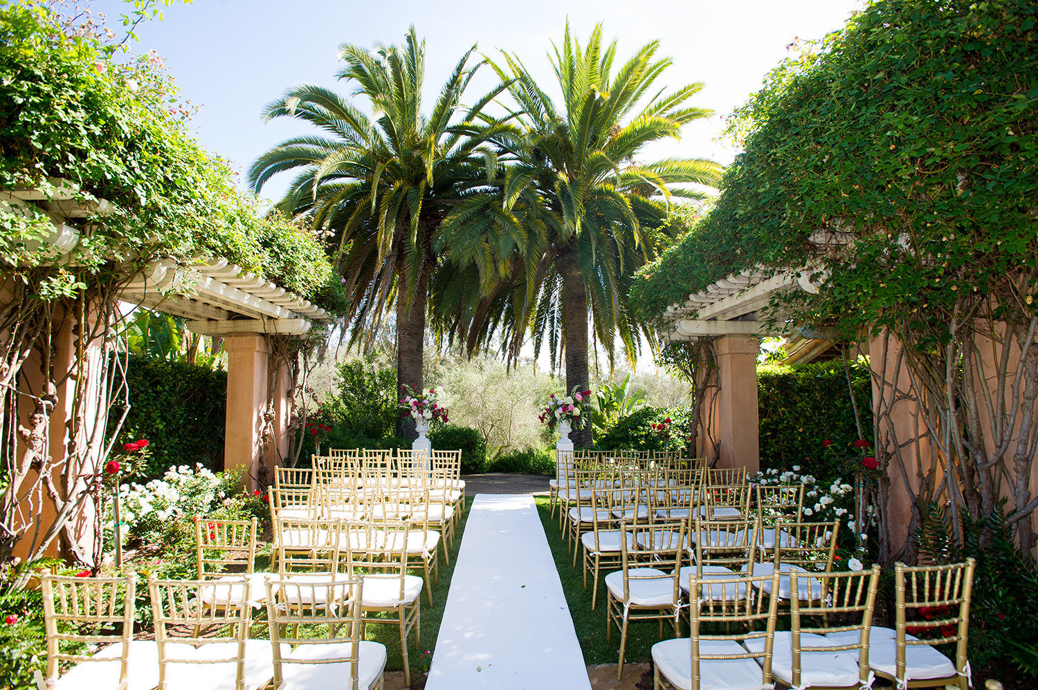 Elegant wedding ceremony at Rancho Valencia