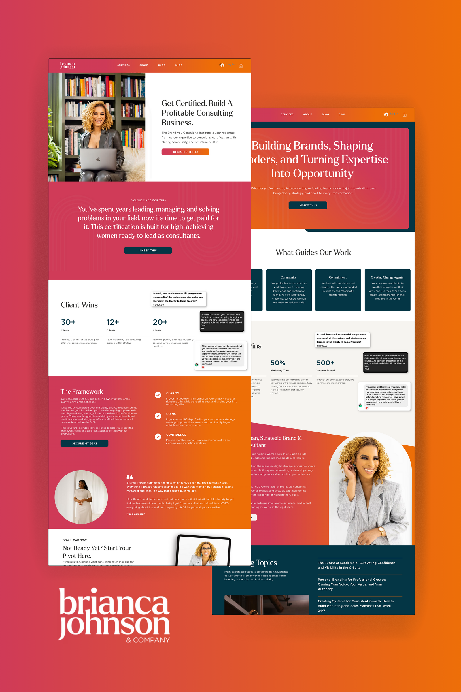 female founder website design
