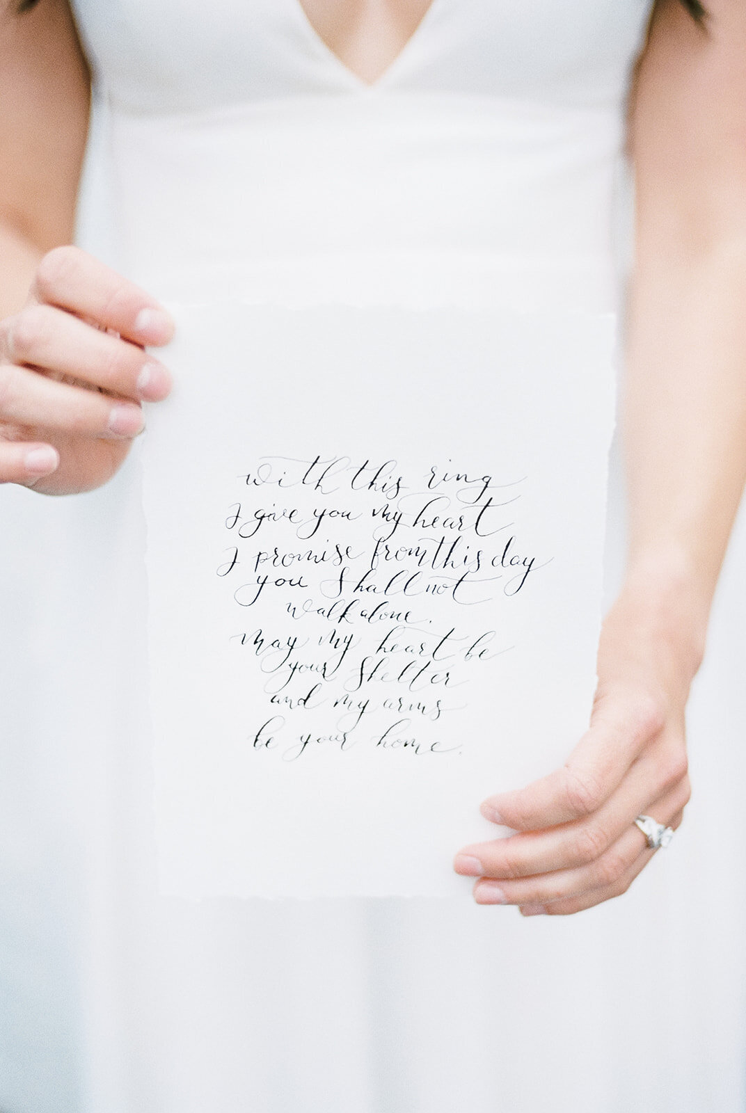 Calligraphy love letter at Cottage at Riverbend Wedding by the Best Boise Wedding Photographers