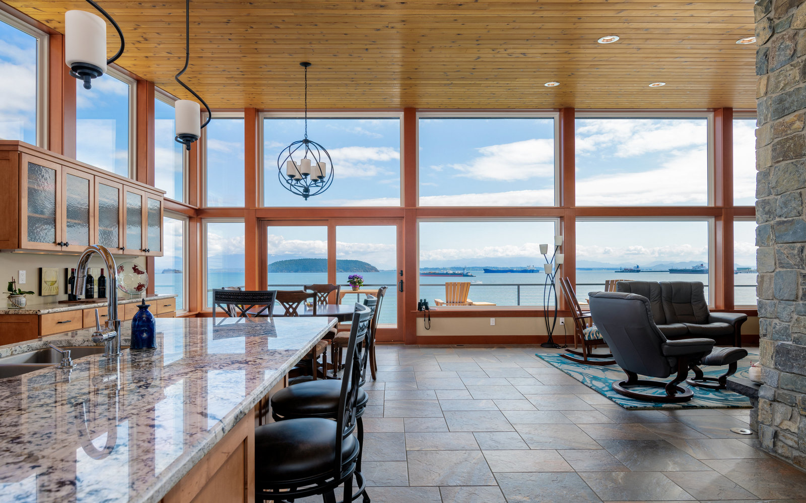 interior image of home with waterfront view