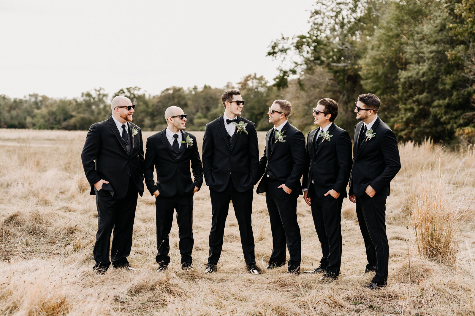 groomsmen with sunglasses