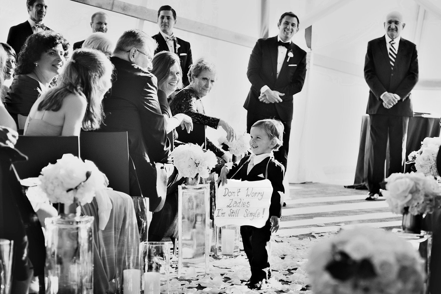 San Diego Public Library wedding photos ceremony with cute ring bearer
