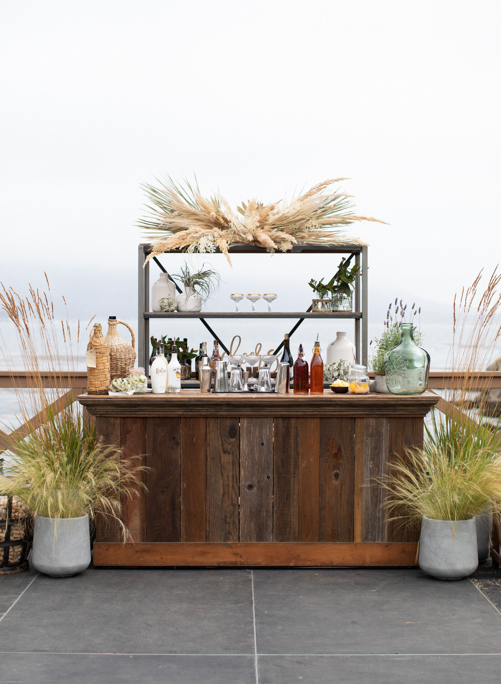 Bar at Private Home Wedding in Pebble Beach