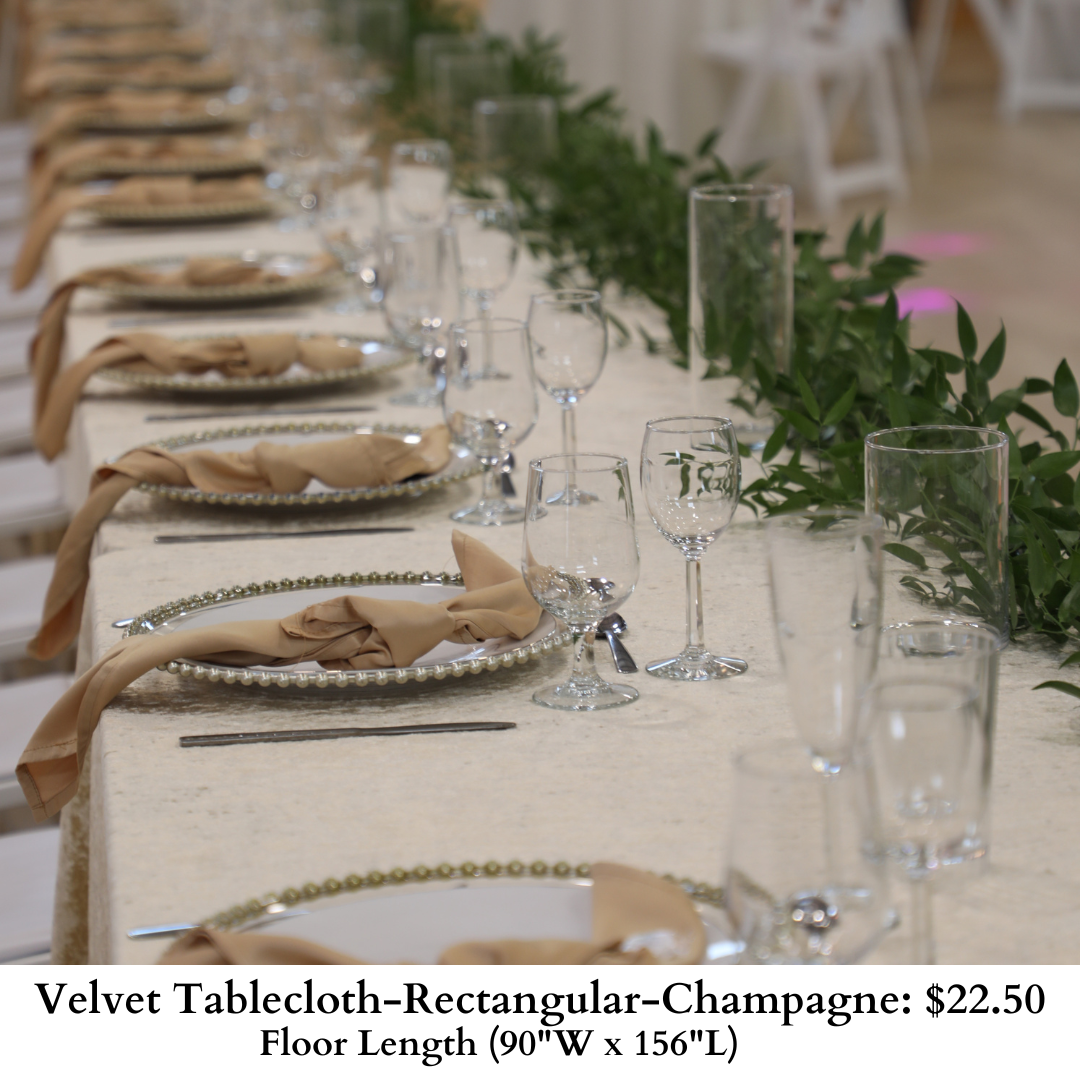 Velvet Tablecloth-Champagne-920