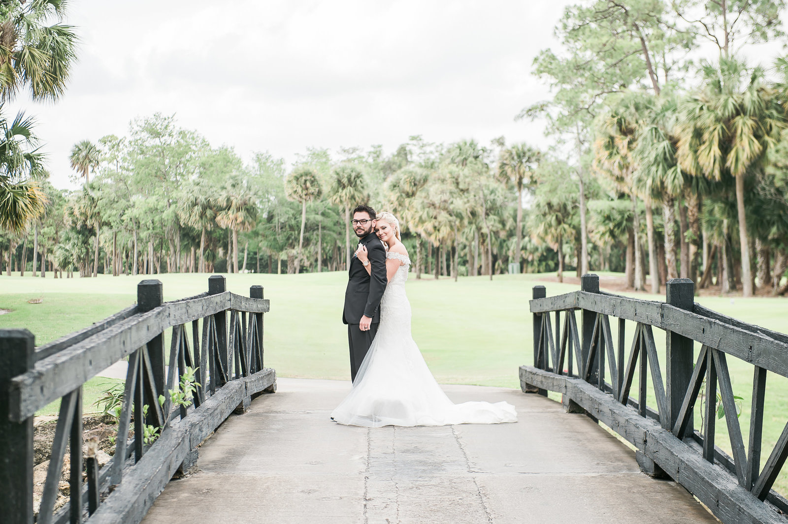 Snuggling Bride and Groom - Myacoo Country Club Wedding - Palm Beach Wedding Photography by Palm Beach Photography, Inc.